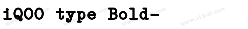 iQOO type Bold字体转换